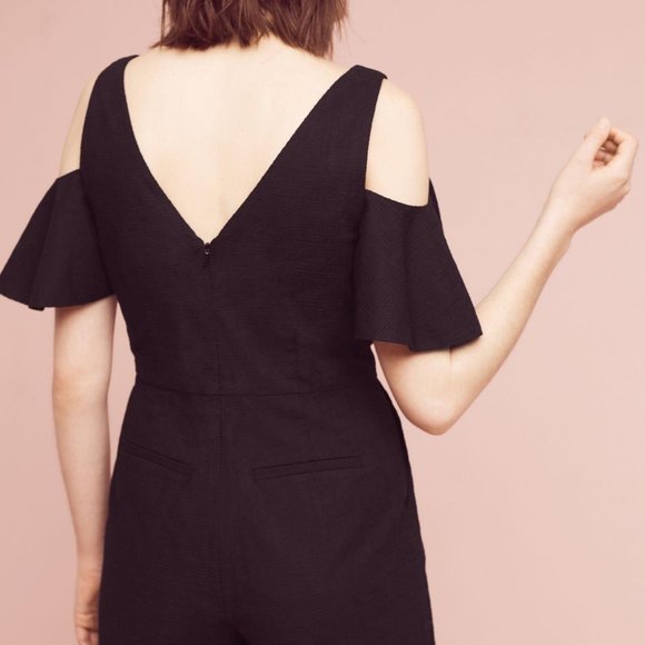 Anthropologie Elevenses cold shoulder romper - Picture 10 of 10